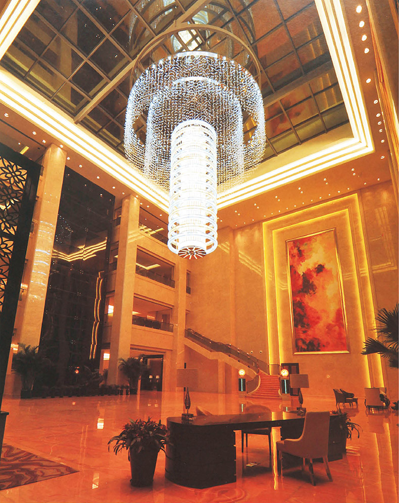 酒店工程非标艺术灯大型水晶灯定制样板
