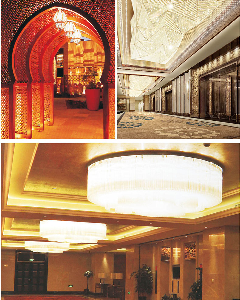 酒店,餐厅非标大型艺术水晶灯定制样板